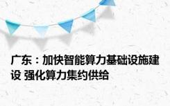 广东：加快智能算力基础设施建设 强化算力集约供给