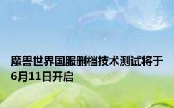 魔兽世界国服删档技术测试将于6月11日开启