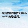 现货白银跌幅扩大至6%，现报29.411美元/盎司。