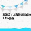 奥浦迈：上海磐信拟减持不超过1.8%股份