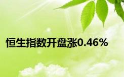 恒生指数开盘涨0.46%