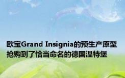 欧宝Grand Insignia的预生产原型抢购到了恰当命名的德国温特堡