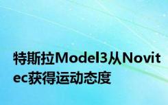 特斯拉Model3从Novitec获得运动态度