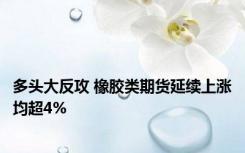 多头大反攻 橡胶类期货延续上涨均超4%