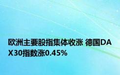 欧洲主要股指集体收涨 德国DAX30指数涨0.45%