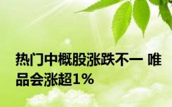 热门中概股涨跌不一 唯品会涨超1%