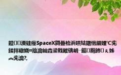 鐙瀵硅瘽SpaceX鎶曡祫浜哄紶鐠愶細娌℃兂鍒拌繖娆¤兘瀹屾垚鍙戝皠锛岄┈鏂厠鏄ぇ姊︽兂瀹?,