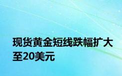 现货黄金短线跌幅扩大至20美元