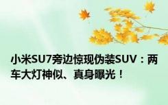 小米SU7旁边惊现伪装SUV：两车大灯神似、真身曝光！