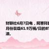 财联社6月7日电，阿塞拜疆安排7月份装载61.9万桶/日的BTC轻质石油。