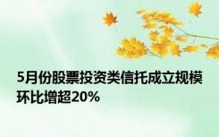 5月份股票投资类信托成立规模环比增超20%