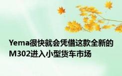 Yema很快就会凭借这款全新的M302进入小型货车市场