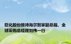 巨化股份接待海尔智家副总裁、全球采购总经理刘伟一行