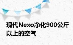 现代Nexo净化900公斤以上的空气