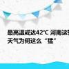 最高温或达42℃ 河南这轮高温天气为何这么“猛”