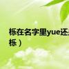 栎在名字里yue还是li（栎）