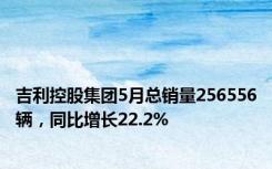 吉利控股集团5月总销量256556辆，同比增长22.2%