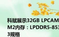 科赋展示32GB LPCAMM2内存：LPDDR5-8533规格