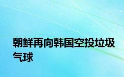 朝鲜再向韩国空投垃圾气球