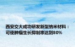 西安交大成功研发新型纳米材料：可使肿瘤生长抑制率达到80%