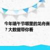 今年端午节哪里的龙舟赛最火爆？大数据带你看