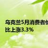 乌克兰5月消费者价格同比上涨3.3%