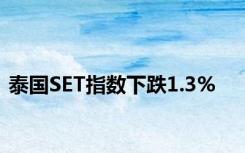 泰国SET指数下跌1.3%