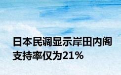 日本民调显示岸田内阁支持率仅为21%