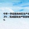 今年一季度前海地区生产总值增长7.6%，完成固定资产投资增长20.2%