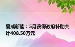 易成新能：5月获得政府补助共计408.50万元