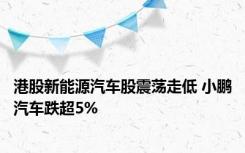 港股新能源汽车股震荡走低 小鹏汽车跌超5%