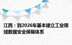 江西：到2026年基本建立工业领域数据安全保障体系