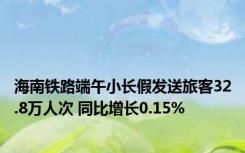 海南铁路端午小长假发送旅客32.8万人次 同比增长0.15%