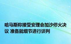 哈马斯称接受安理会加沙停火决议 准备就细节进行谈判