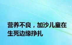 营养不良，加沙儿童在生死边缘挣扎