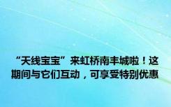 “天线宝宝”来虹桥南丰城啦！这期间与它们互动，可享受特别优惠