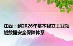 江西：到2026年基本建立工业领域数据安全保障体系