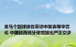 皇马个别球迷在采访中发表辱华言论 中国驻西班牙使馆提出严正交涉