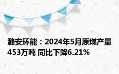 潞安环能：2024年5月原煤产量453万吨 同比下降6.21%