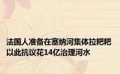 法国人准备在塞纳河集体拉粑粑 以此抗议花14亿治理河水