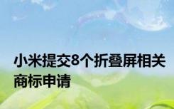 小米提交8个折叠屏相关商标申请