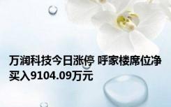 万润科技今日涨停 呼家楼席位净买入9104.09万元