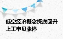 低空经济概念探底回升 上工申贝涨停