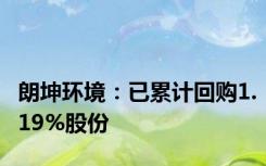 朗坤环境：已累计回购1.19%股份