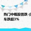 热门中概股普跌 小鹏汽车跌超3%