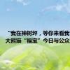 “我在神树坪，等你来看我”——大熊猫“福宝”今日与公众见面