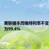 美联储本周维持利率不变的概率为99.4%