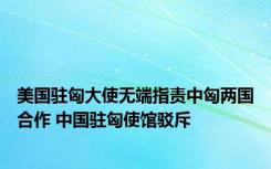 美国驻匈大使无端指责中匈两国合作 中国驻匈使馆驳斥