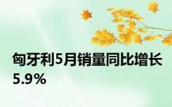 匈牙利5月销量同比增长5.9%