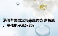 港股苹果概念股表现强势 富智康、高伟电子涨超8%